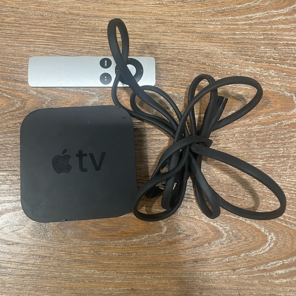 Apple TV with Remote Control - Black